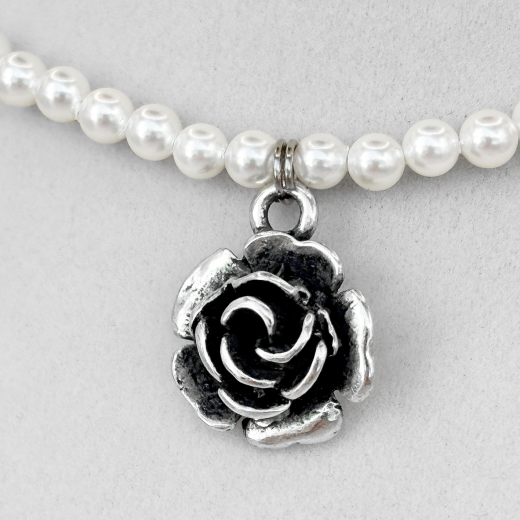 Trachtenkette/ Perlencollier Rosanna weiß
