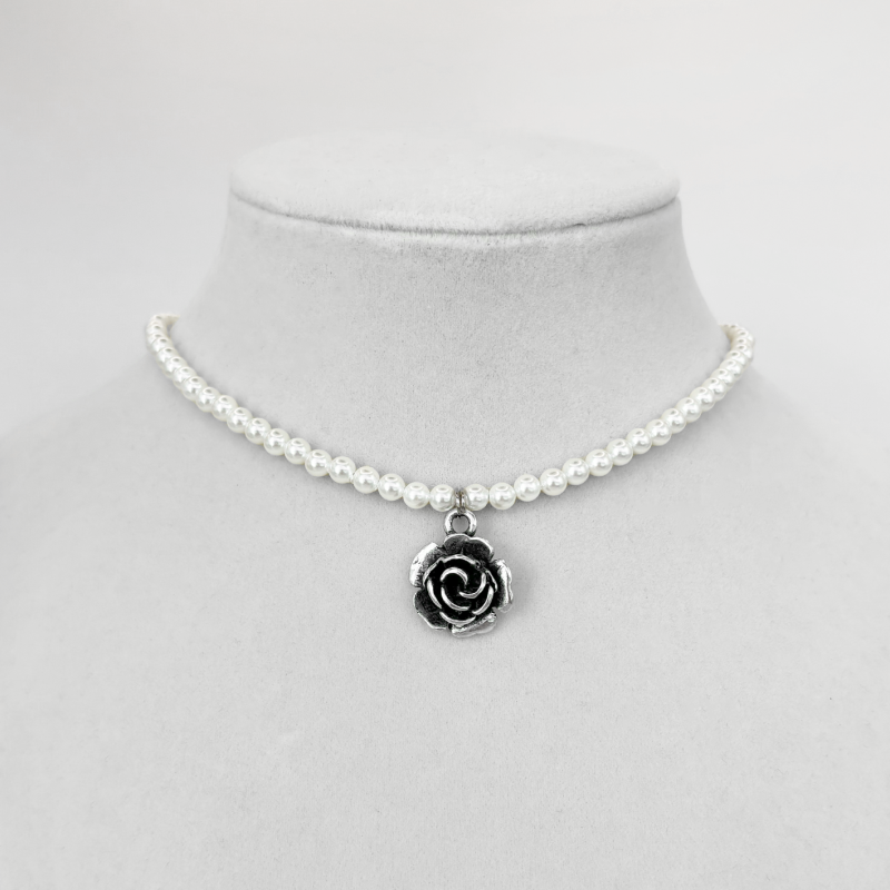Trachtenkette/ Perlencollier Rosanna weiß