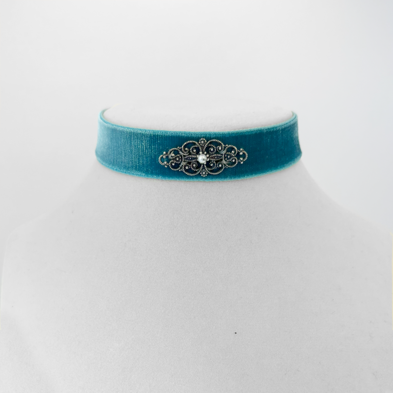 Kropfband Leonie mit Perle in türkis